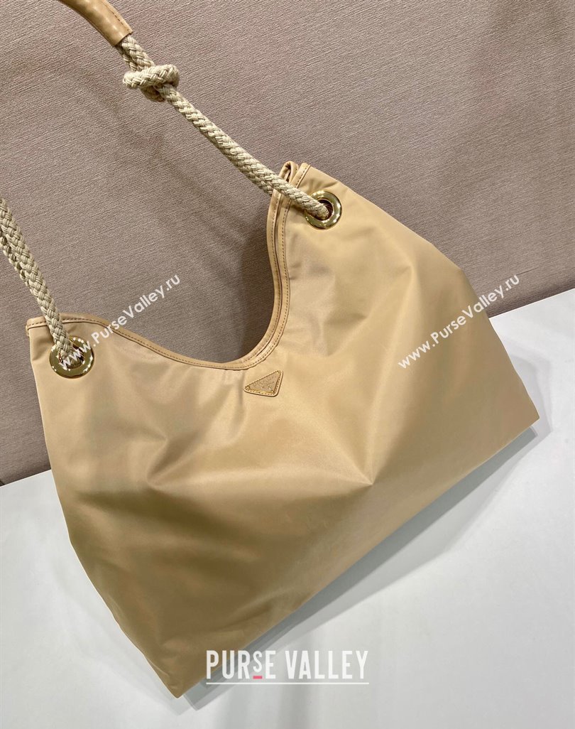 Prada Mariner large Re-Nylon shoulder bag 1BC244 Beige 2025 (YZ-250521093)