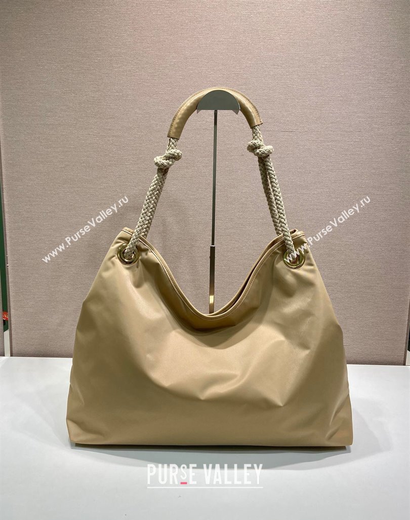 Prada Mariner large Re-Nylon shoulder bag 1BC244 Beige 2025 (YZ-250521093)