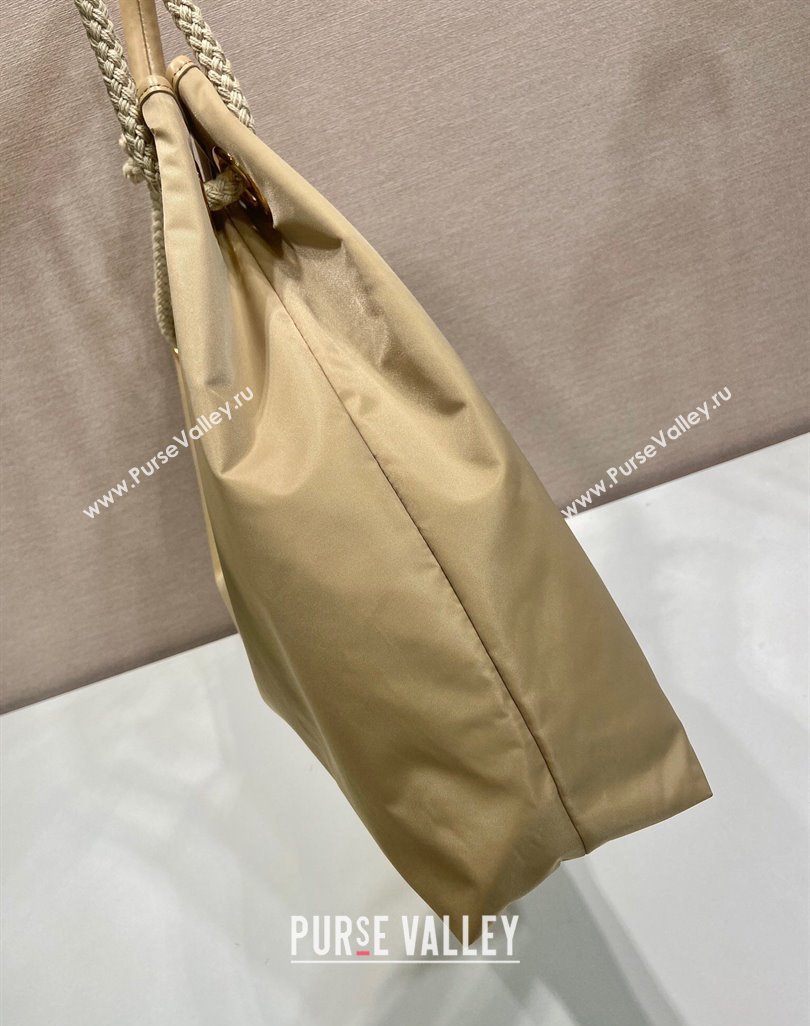 Prada Mariner large Re-Nylon shoulder bag 1BC244 Beige 2025 (YZ-250521093)