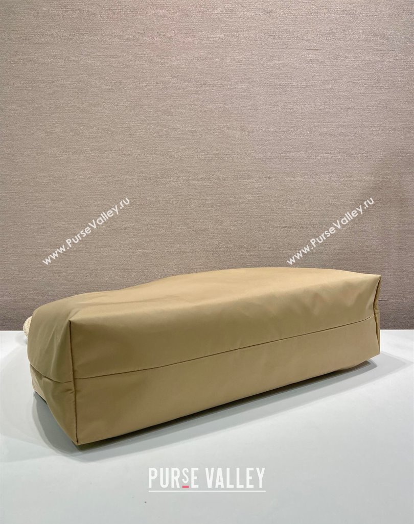 Prada Mariner large Re-Nylon shoulder bag 1BC244 Beige 2025 (YZ-250521093)