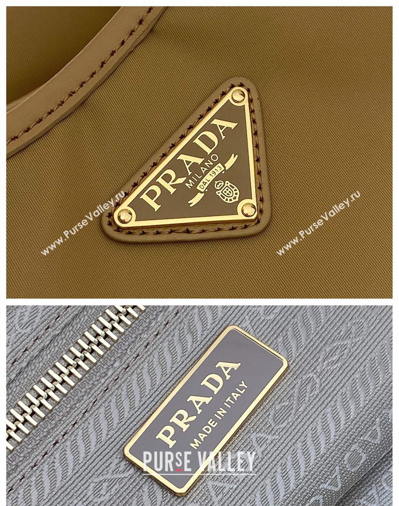 Prada Mariner large Re-Nylon shoulder bag 1BC244 Beige 2025 (YZ-250521093)