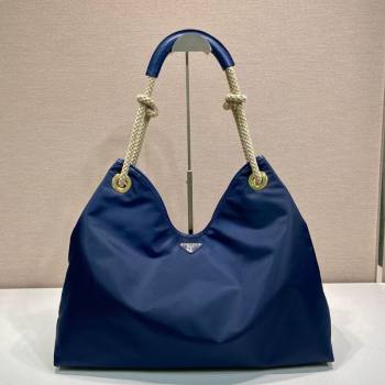 Prada Mariner large Re-Nylon shoulder bag 1BC244 Baltic Blue 2025 (YZ-250521092)