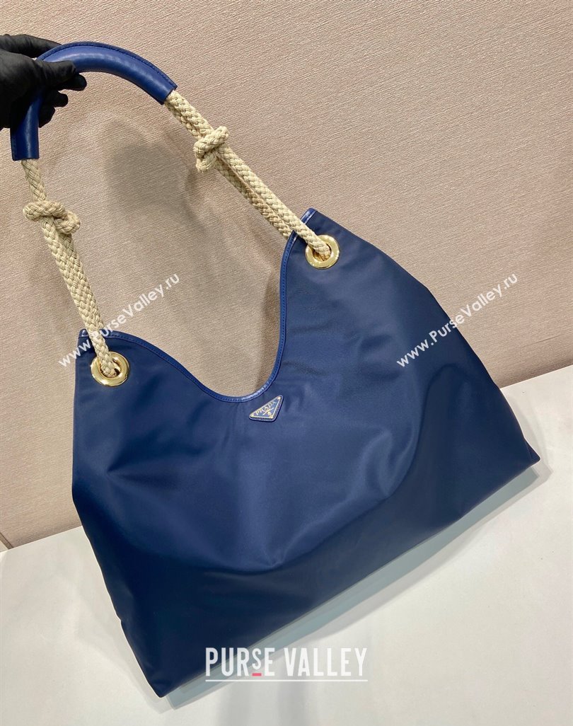 Prada Mariner large Re-Nylon shoulder bag 1BC244 Baltic Blue 2025 (YZ-250521092)