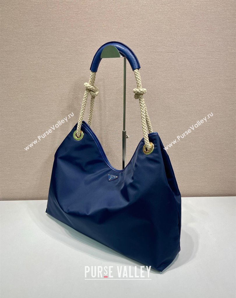 Prada Mariner large Re-Nylon shoulder bag 1BC244 Baltic Blue 2025 (YZ-250521092)