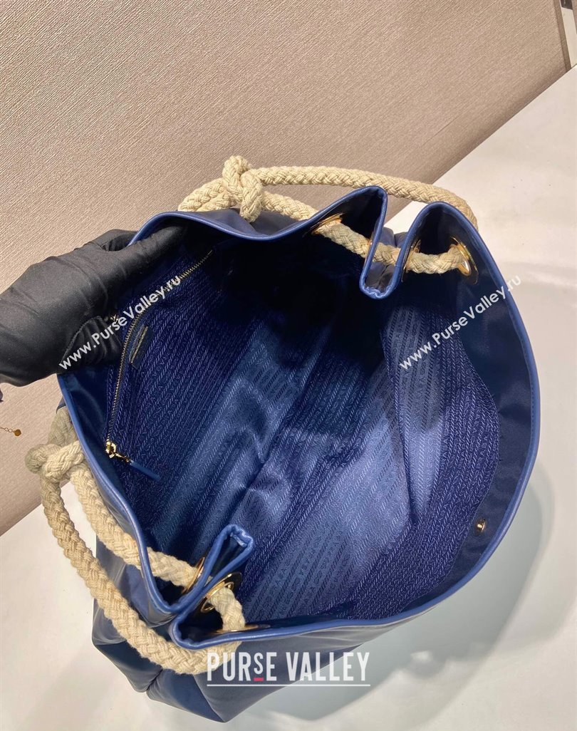 Prada Mariner large Re-Nylon shoulder bag 1BC244 Baltic Blue 2025 (YZ-250521092)