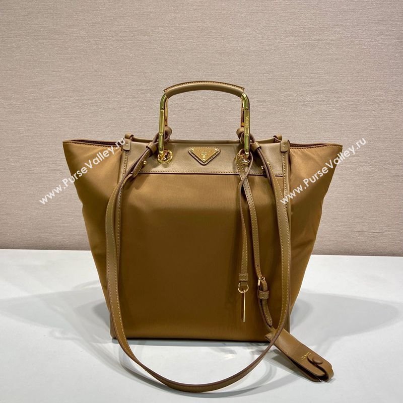 Prada Re-Nylon tote bag 1BG578 Brown 2025 (YZ-250521096)