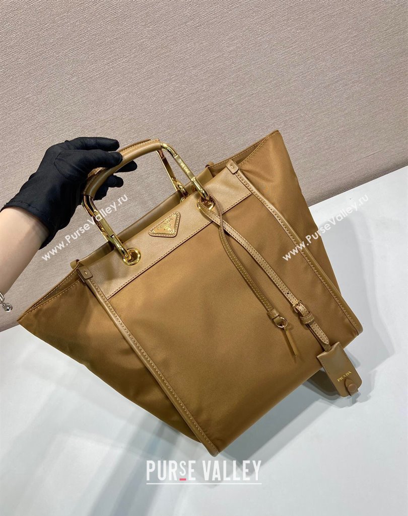 Prada Re-Nylon tote bag 1BG578 Brown 2025 (YZ-250521096)