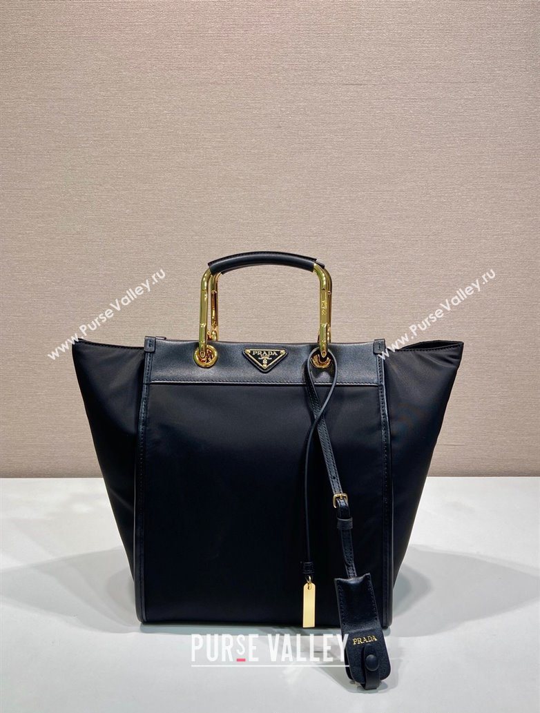 Prada Re-Nylon tote bag 1BG578 Black 2025 (YZ-250521097)