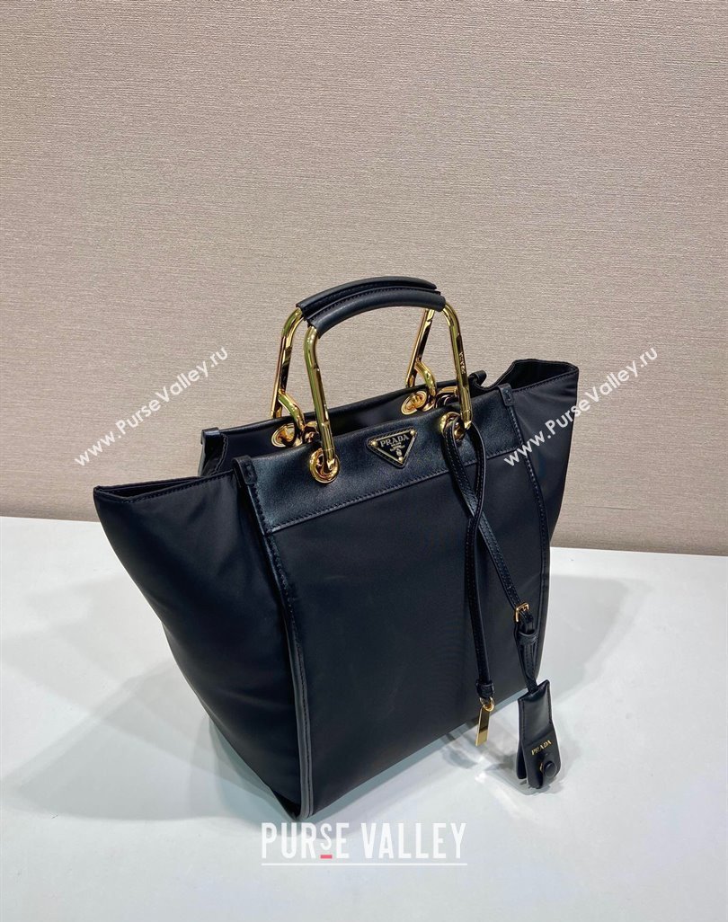 Prada Re-Nylon tote bag 1BG578 Black 2025 (YZ-250521097)