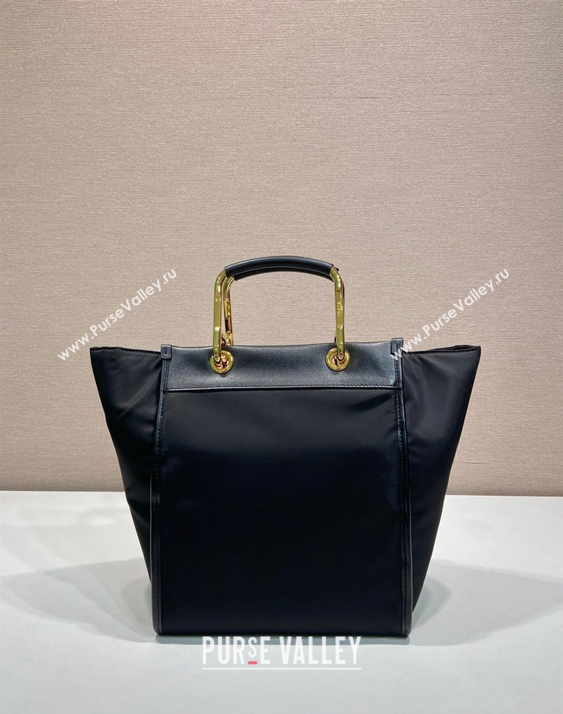 Prada Re-Nylon tote bag 1BG578 Black 2025 (YZ-250521097)