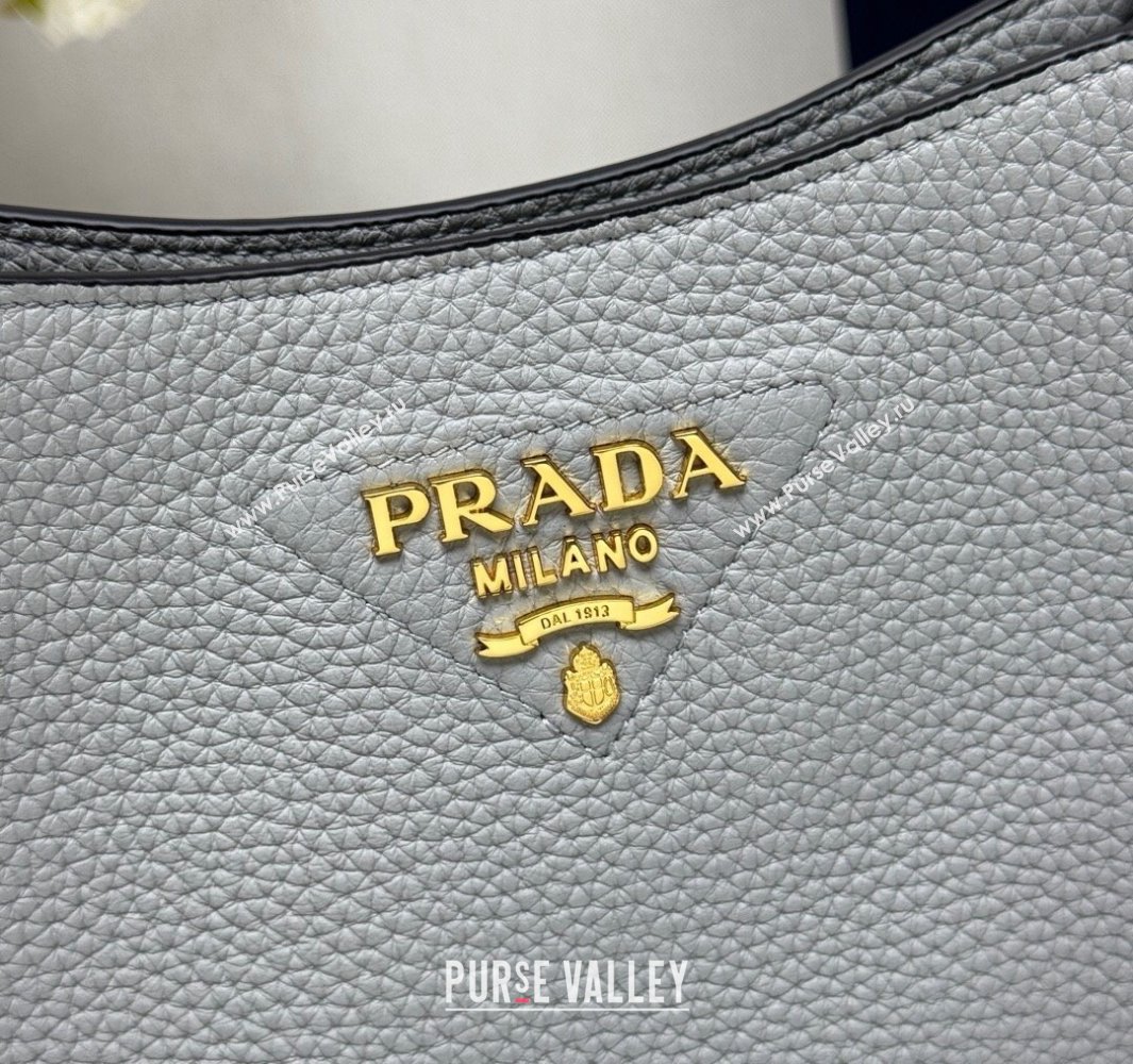 Prada Leather mini shoulder bag Light Grey 2025 1BH191 (YZ-250521009)