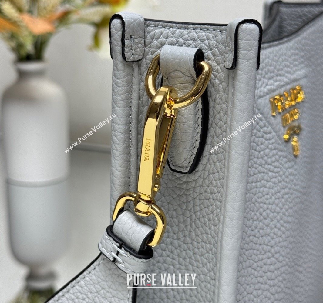 Prada Leather mini shoulder bag Light Grey 2025 1BH191 (YZ-250521009)