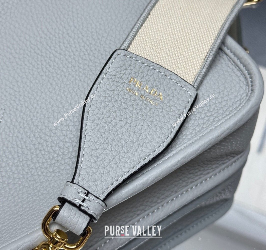 Prada Leather mini shoulder bag Light Grey 2025 1BH191 (YZ-250521009)