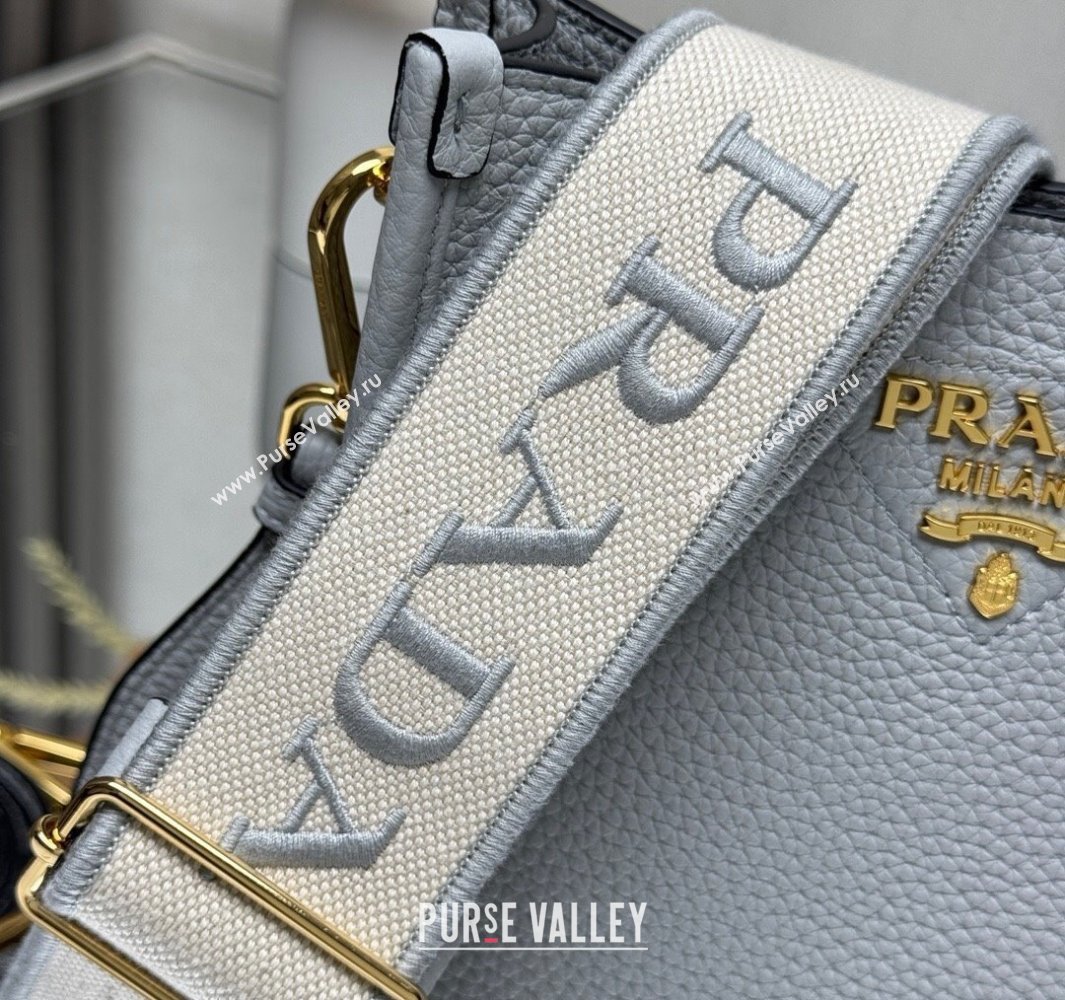 Prada Leather mini shoulder bag Light Grey 2025 1BH191 (YZ-250521009)