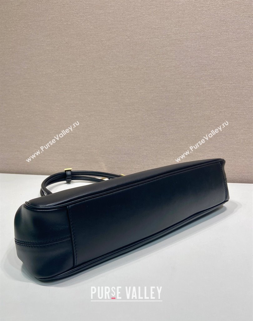 Prada Medium calf leather tote bag Black 2025 1BG569 (YZ-250521100)