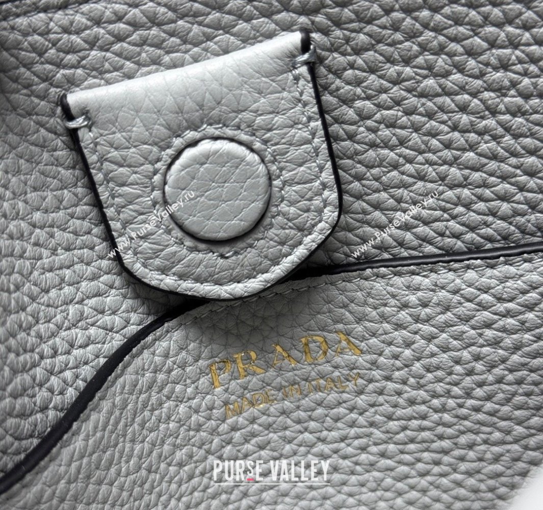 Prada Leather mini shoulder bag Light Grey 2025 1BH191 (YZ-250521009)