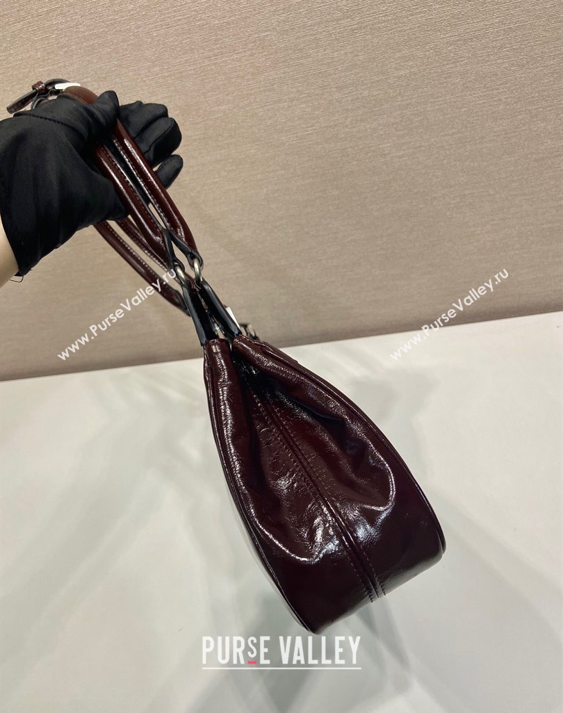 Prada Medium oil leather tote bag Dark Brown 2025 1BG569 (YZ-250521101)