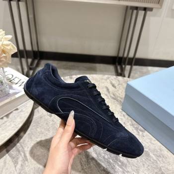 Prada Suede Sneakers Dark Blue 2025 PR053004 (HQG-250530029)