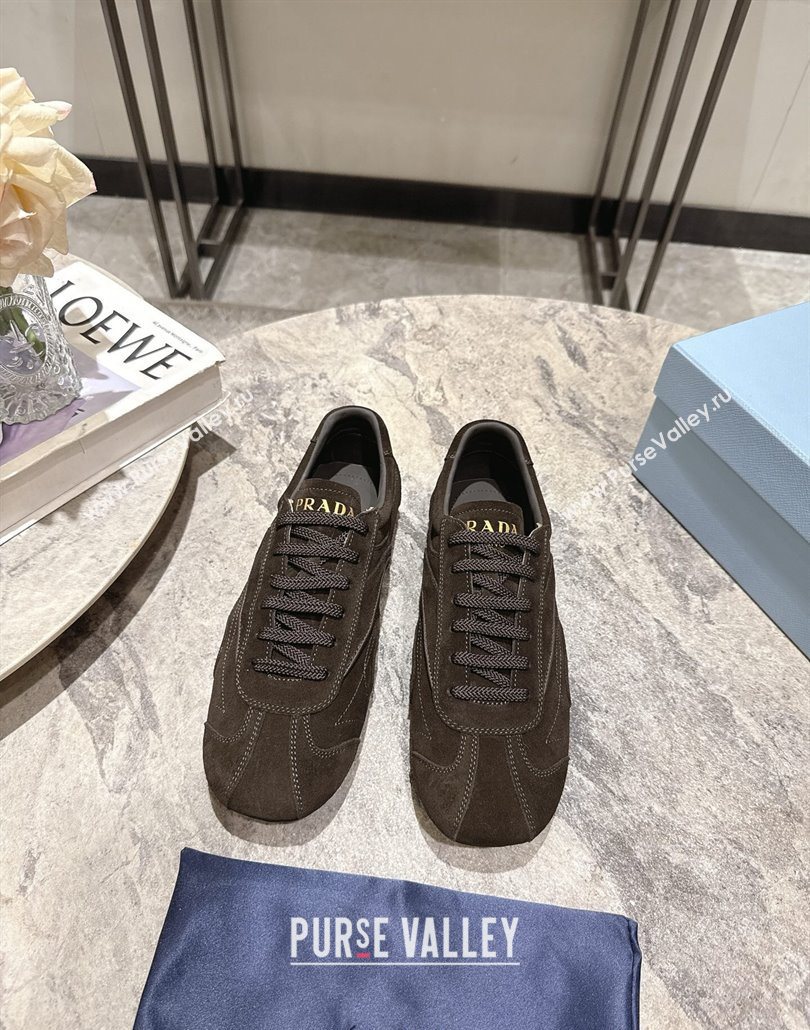 Prada Suede Sneakers Green 2025 PR053004 (HQG-250530031)