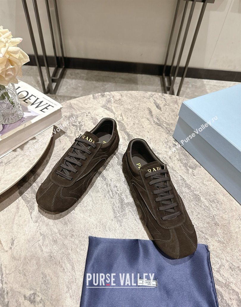 Prada Suede Sneakers Green 2025 PR053004 (HQG-250530031)
