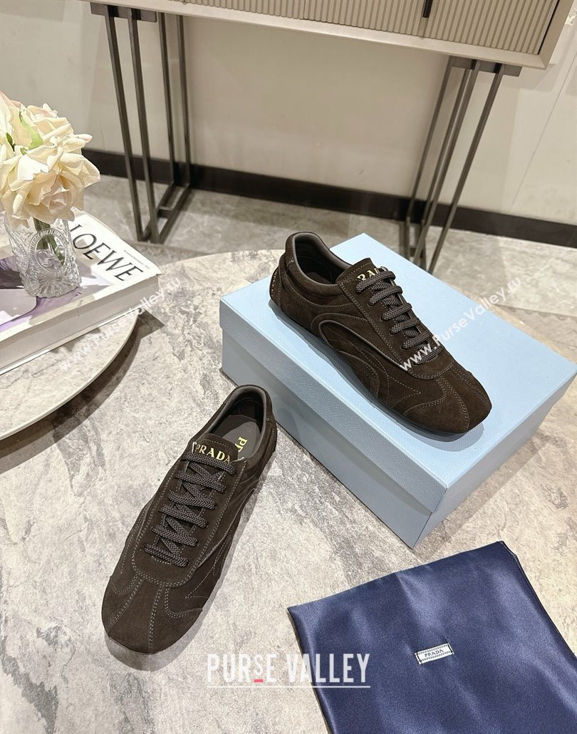 Prada Suede Sneakers Green 2025 PR053004 (HQG-250530031)