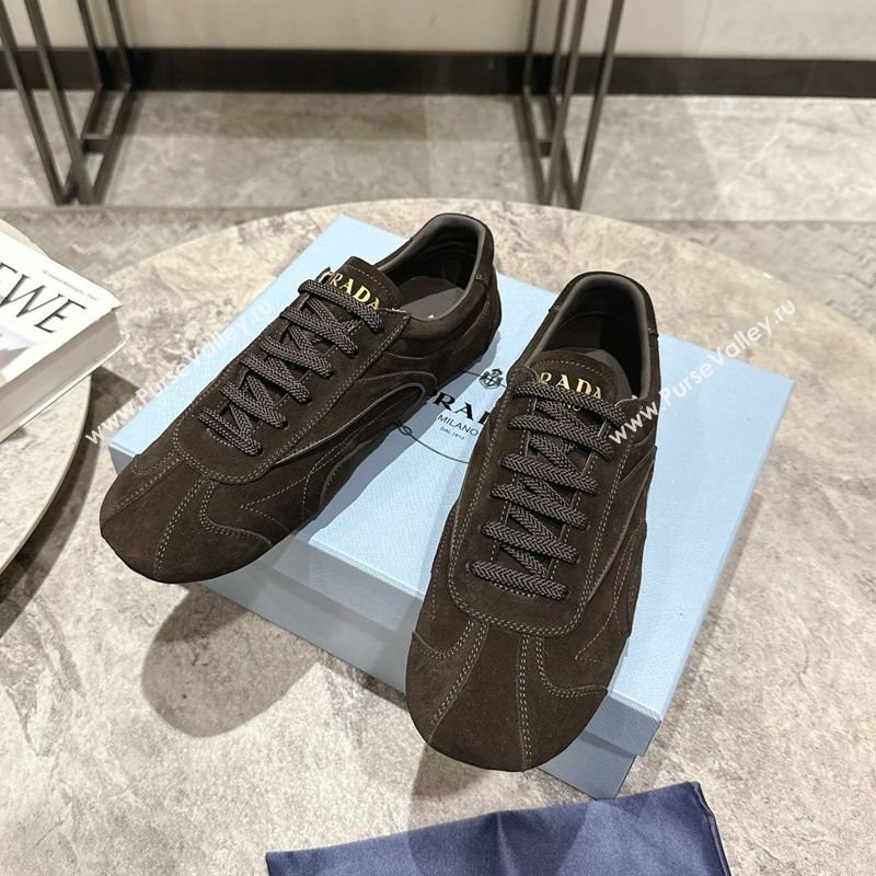 Prada Suede Sneakers Green 2025 PR053004 (HQG-250530031)