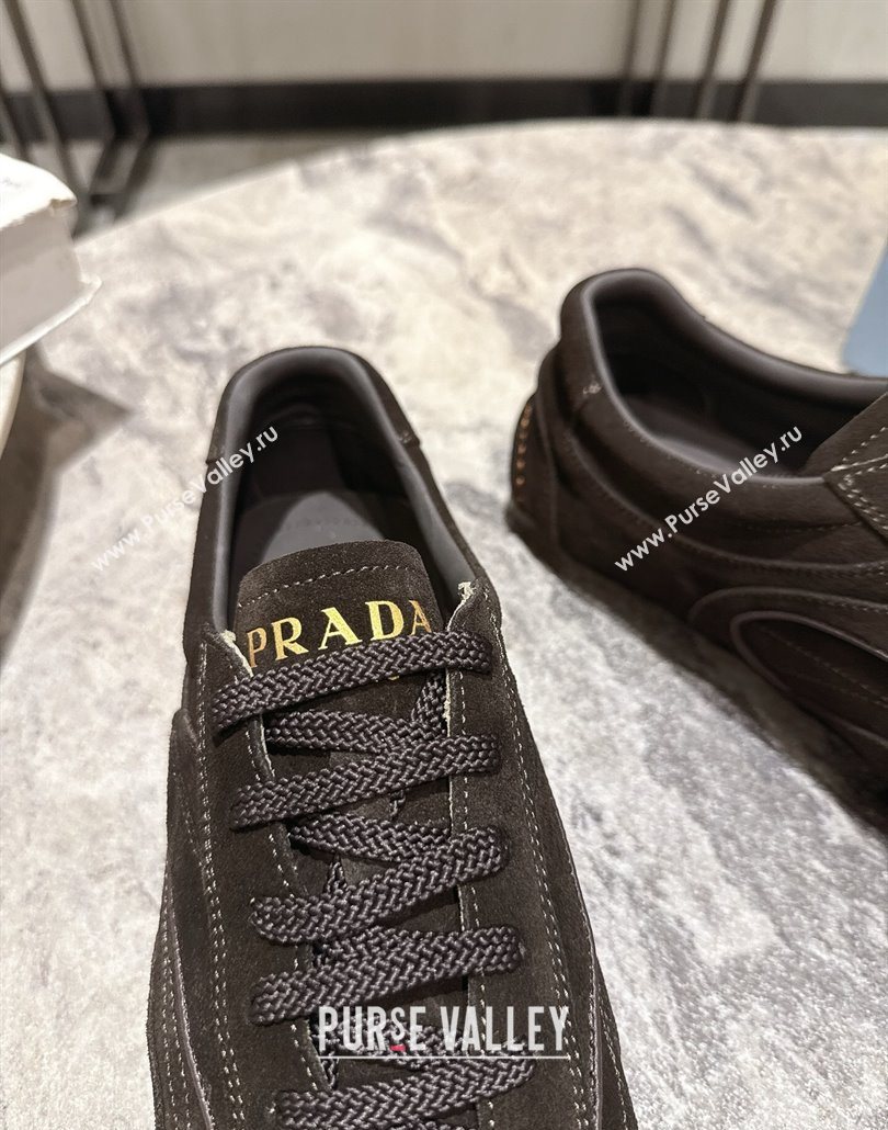 Prada Suede Sneakers Green 2025 PR053004 (HQG-250530031)