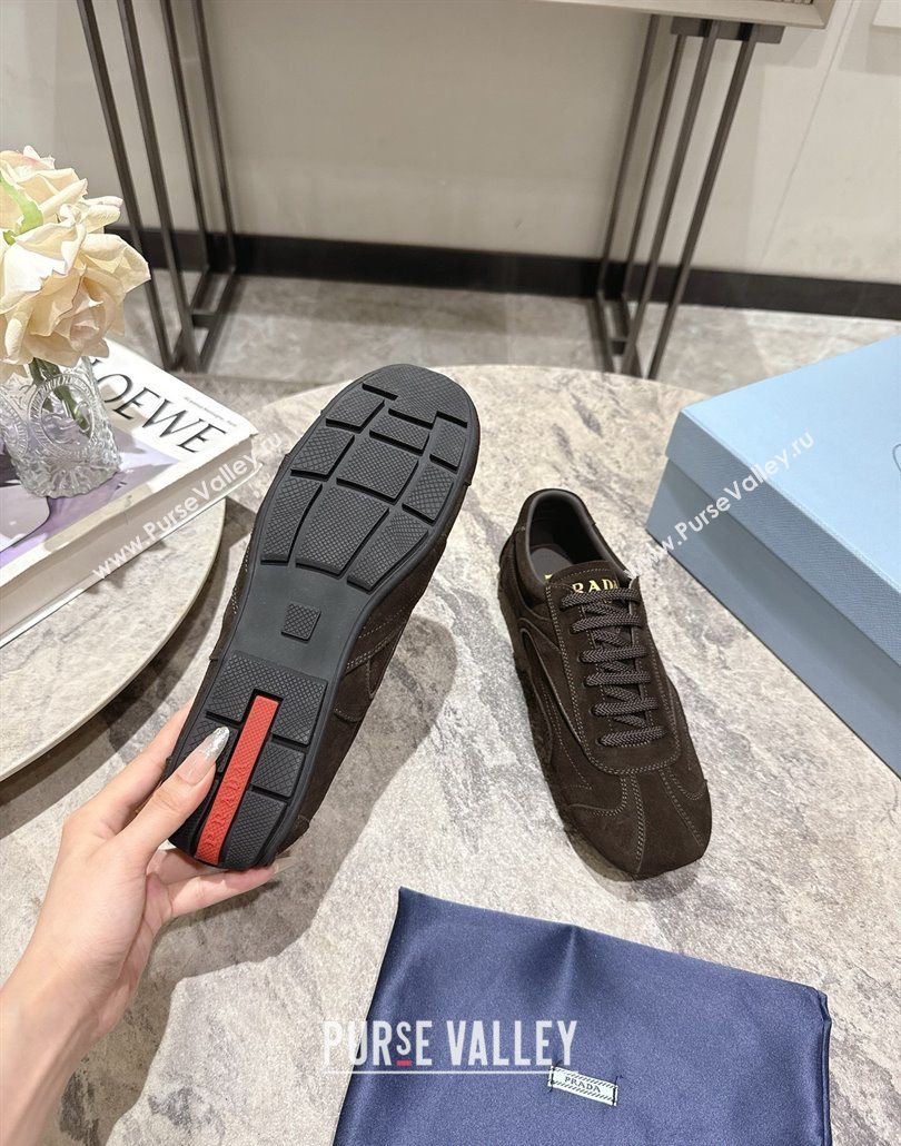 Prada Suede Sneakers Green 2025 PR053004 (HQG-250530031)
