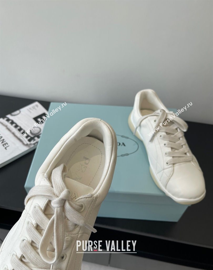 Prada Nappa leather sneakers Sneakers White 2025 PR060302 (HQG-250603006)