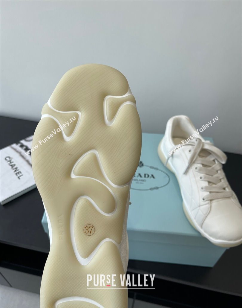 Prada Nappa leather sneakers Sneakers White 2025 PR060302 (HQG-250603006)