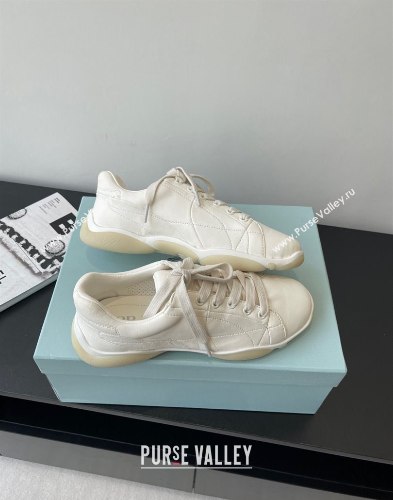 Prada Nappa leather sneakers Sneakers White 2025 PR060302 (HQG-250603006)