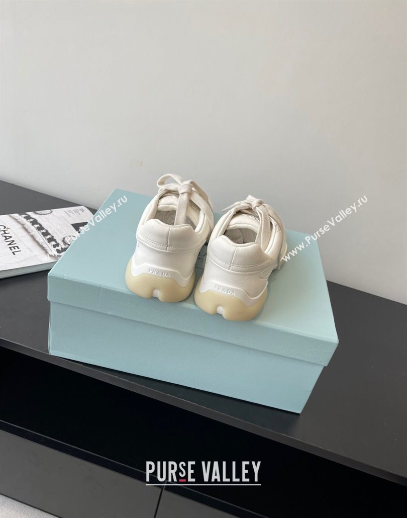 Prada Nappa leather sneakers Sneakers White 2025 PR060302 (HQG-250603006)