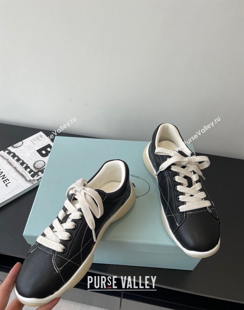 Prada Nappa leather sneakers Sneakers Black 2025 PR060302 (HQG-250603007)