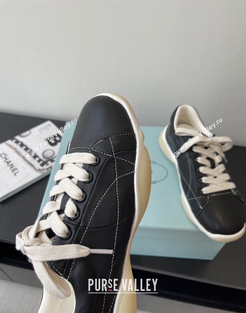 Prada Nappa leather sneakers Sneakers Black 2025 PR060302 (HQG-250603007)