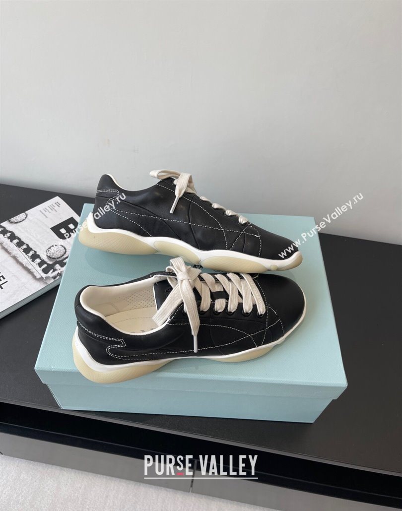 Prada Nappa leather sneakers Sneakers Black 2025 PR060302 (HQG-250603007)