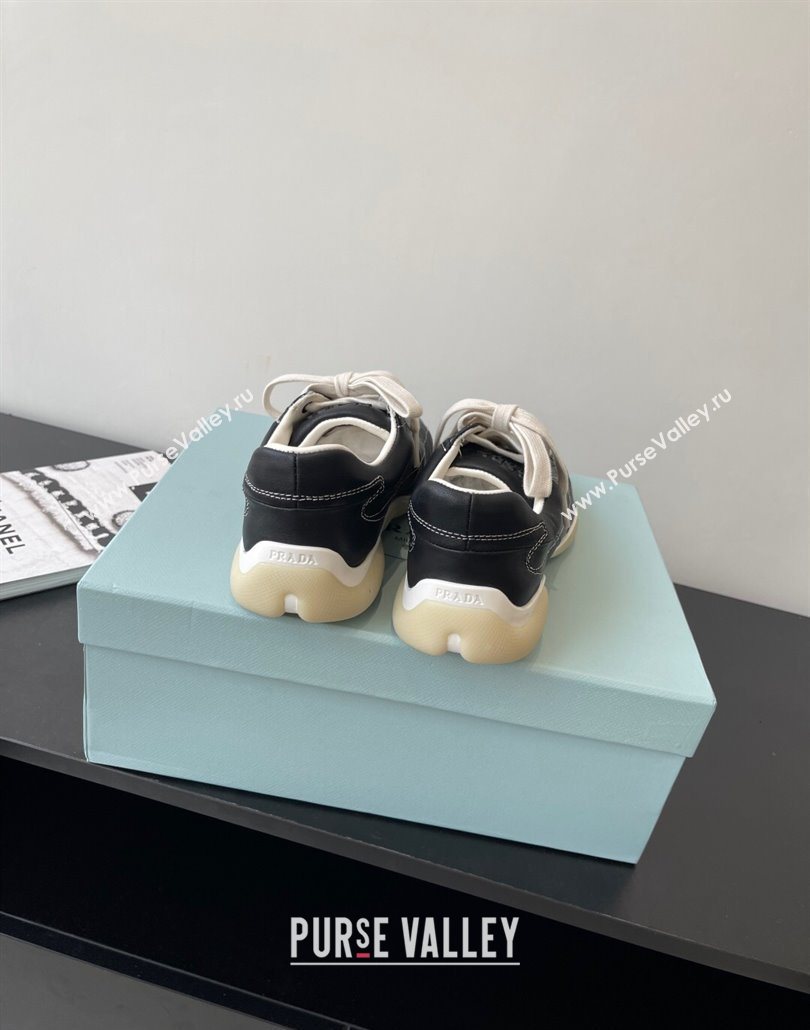 Prada Nappa leather sneakers Sneakers Black 2025 PR060302 (HQG-250603007)