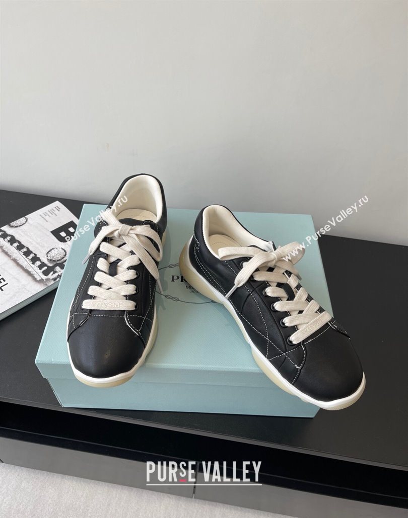 Prada Nappa leather sneakers Sneakers Black 2025 PR060302 (HQG-250603007)