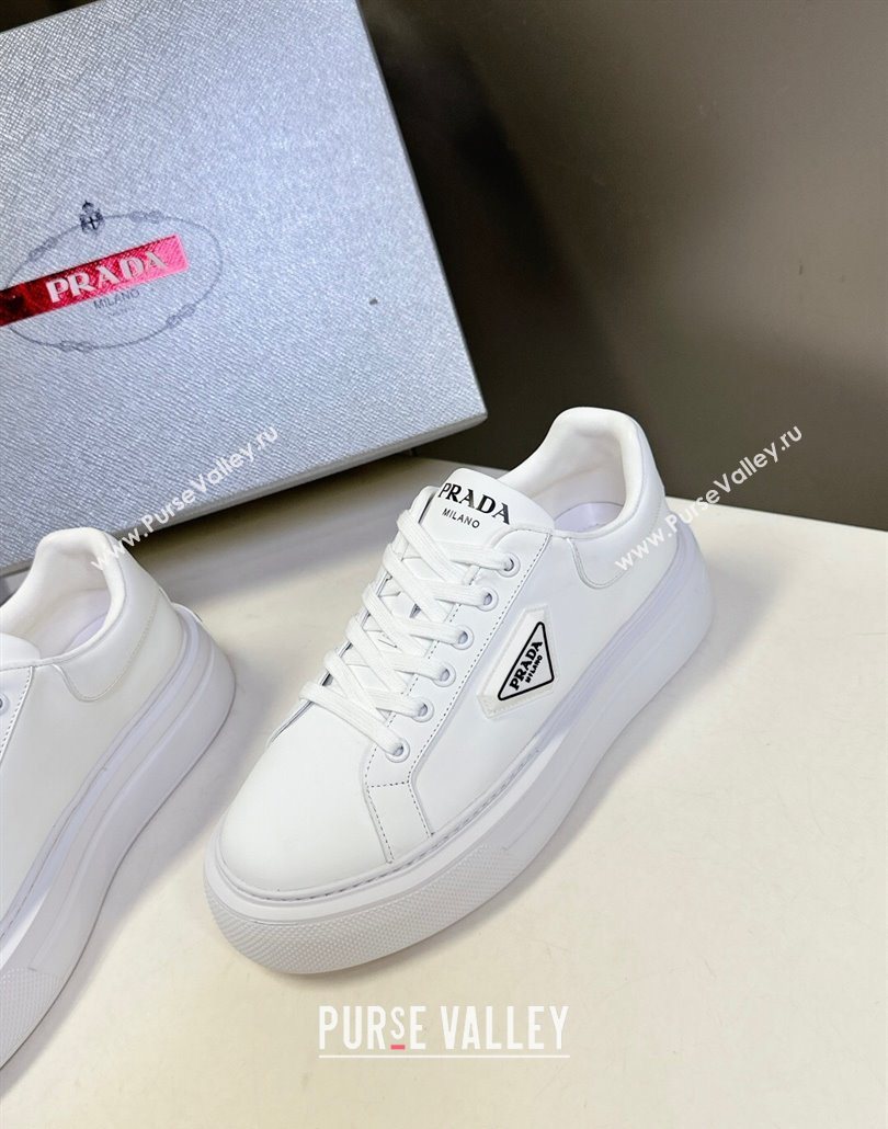 Prada Leather platform sneakers White2 2025 PR060303 (MD-250603017)