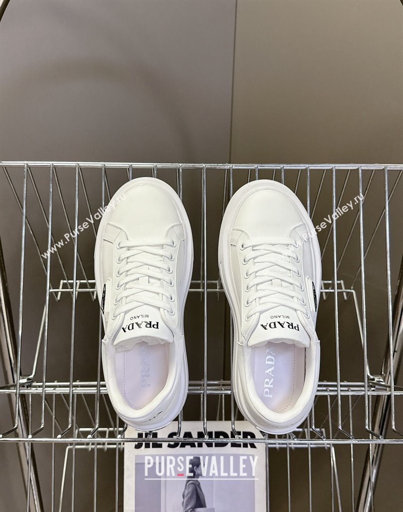 Prada Leather platform sneakers White2 2025 PR060303 (MD-250603017)