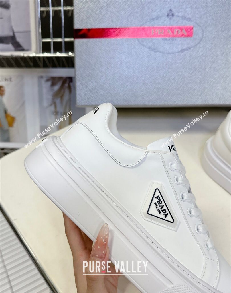 Prada Leather platform sneakers White2 2025 PR060303 (MD-250603017)