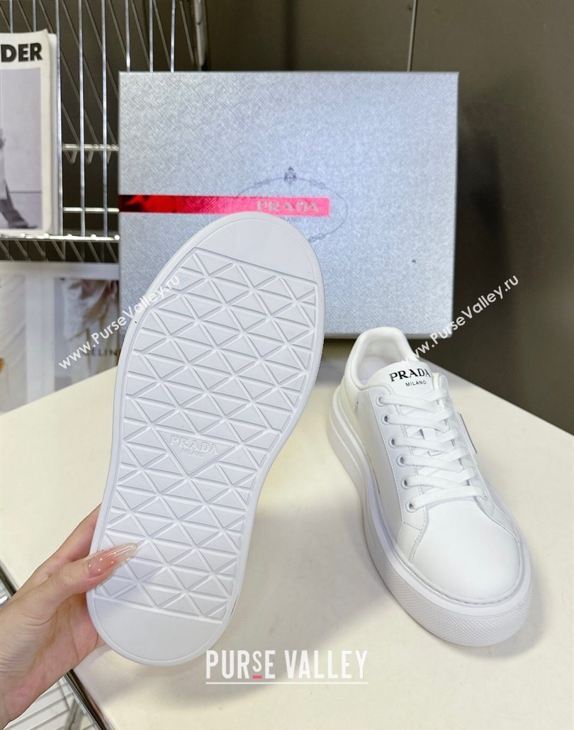 Prada Leather platform sneakers White2 2025 PR060303 (MD-250603017)
