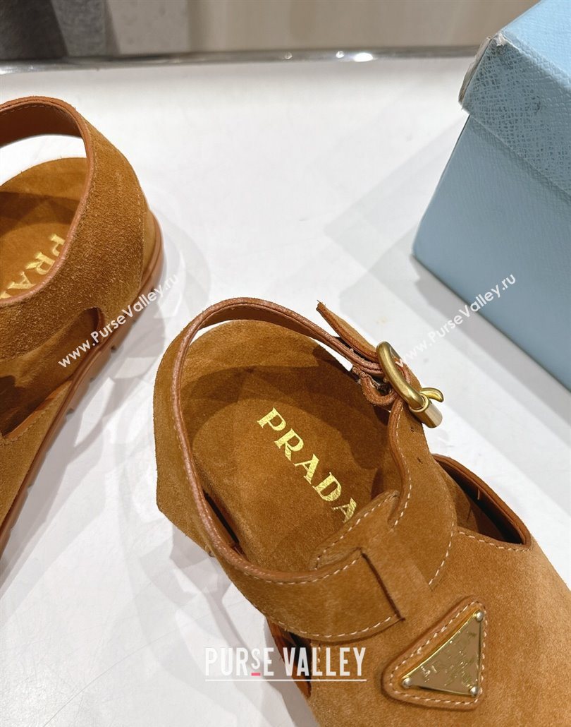 Prada Suede Birkenstock Sandals Yellow 2025 PR060305 (MD-250603037)