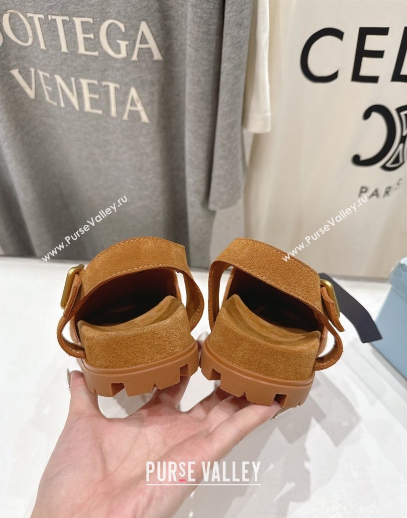 Prada Suede Birkenstock Sandals Yellow 2025 PR060305 (MD-250603037)