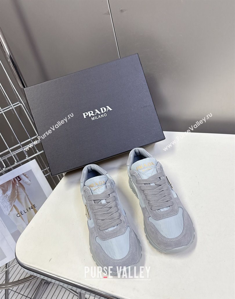 Prada Prax 2.0 Re-Nylon and suede sneakers Grey 2025 1E921N (MD-250603008)