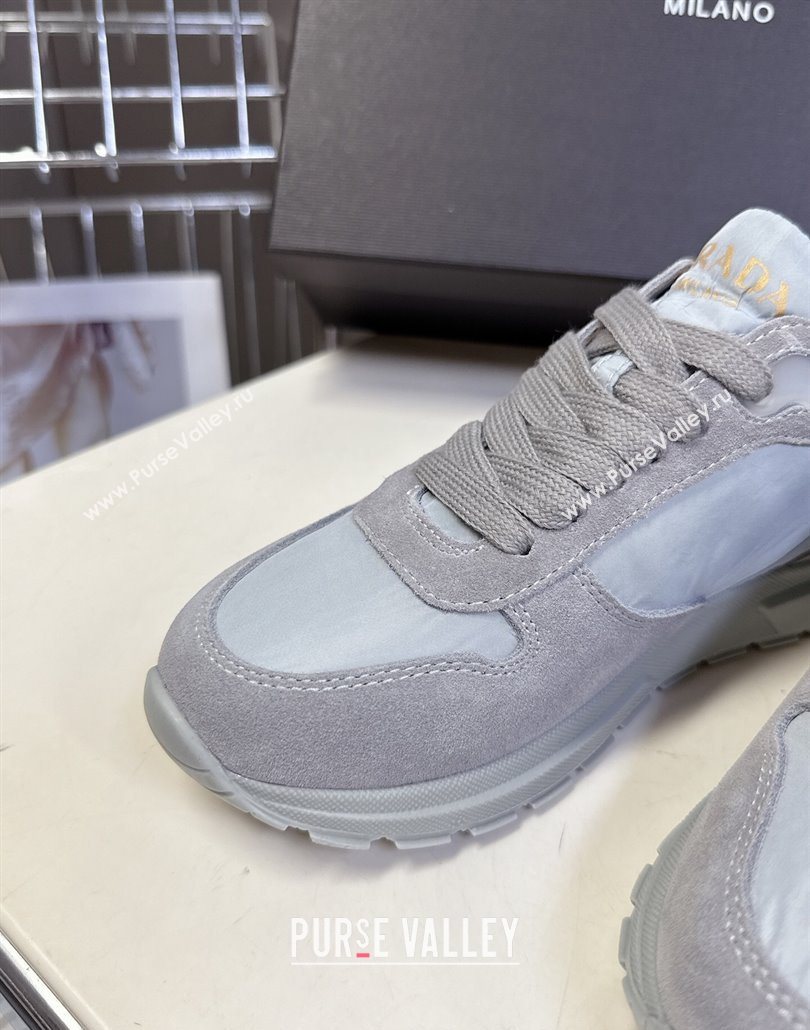 Prada Prax 2.0 Re-Nylon and suede sneakers Grey 2025 1E921N (MD-250603008)