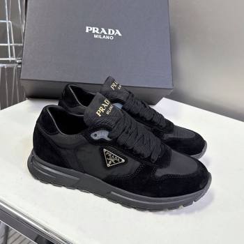 Prada Prax 2.0 Re-Nylon and suede sneakers Black 2025 1E921N (MD-250603010)