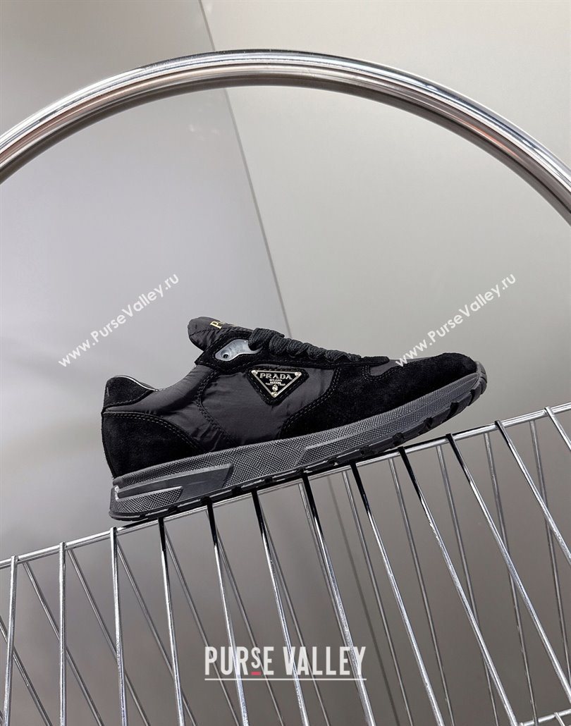 Prada Prax 2.0 Re-Nylon and suede sneakers Black 2025 1E921N (MD-250603010)