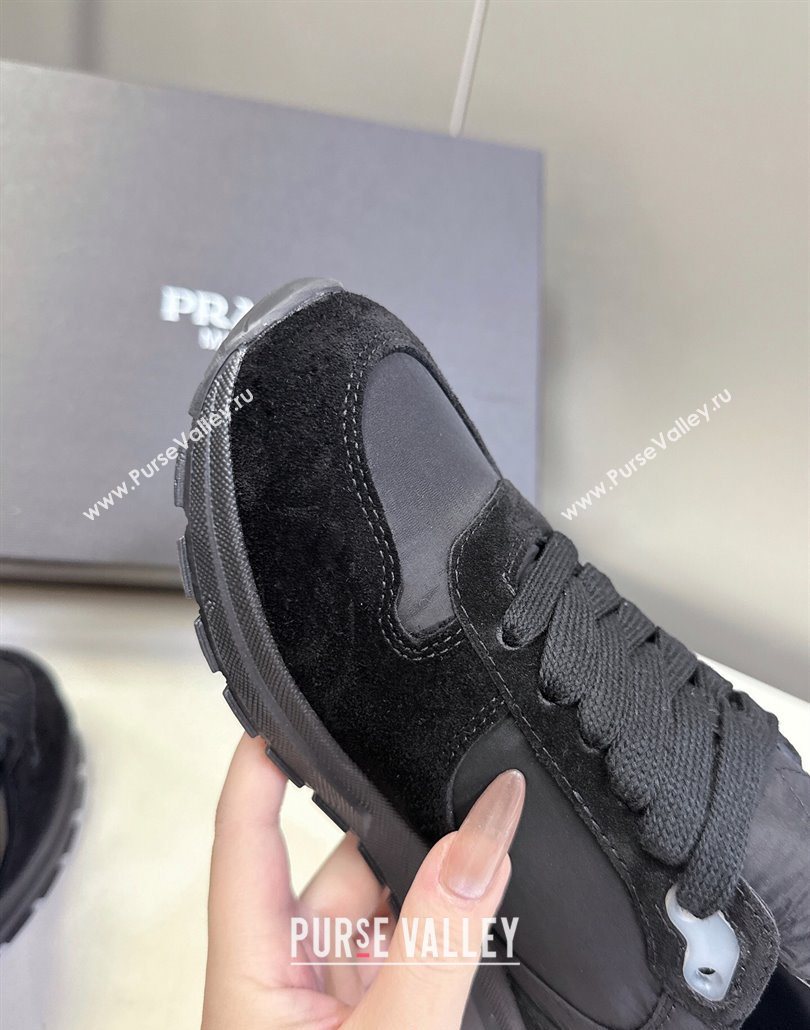 Prada Prax 2.0 Re-Nylon and suede sneakers Black 2025 1E921N (MD-250603010)