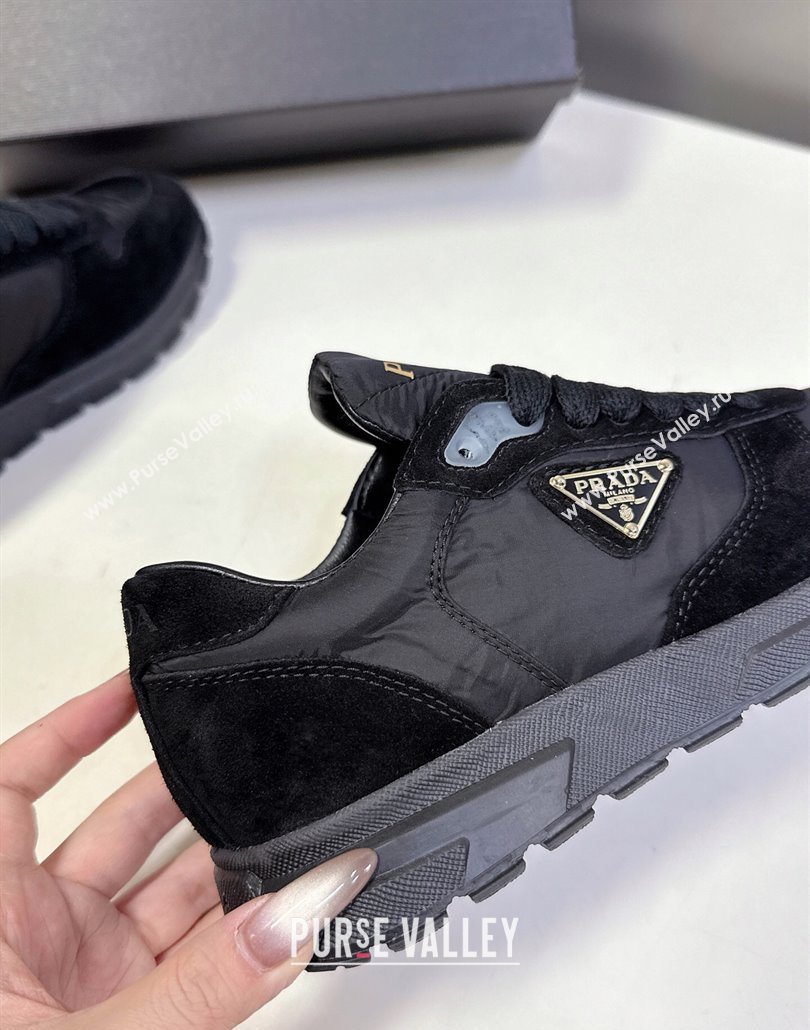 Prada Prax 2.0 Re-Nylon and suede sneakers Black 2025 1E921N (MD-250603010)