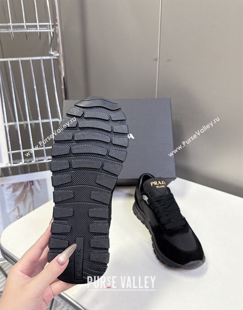 Prada Prax 2.0 Re-Nylon and suede sneakers Black 2025 1E921N (MD-250603010)